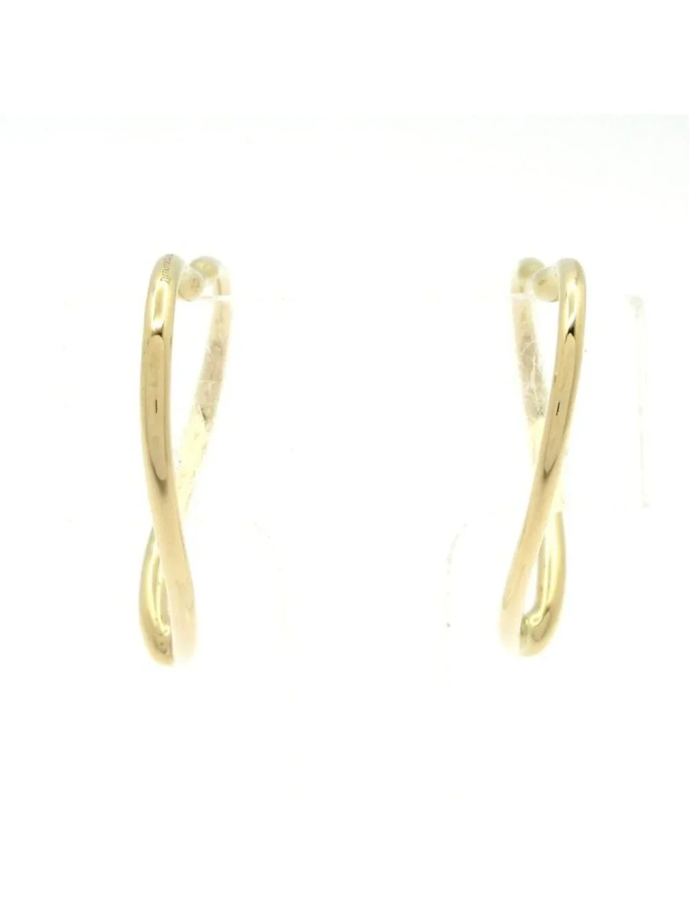 Tiffany & Co Earrings Open Heart Hoop Small 18k Yellow Gold